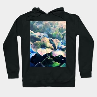 Blue Hydrangea Flower Botanical Hoodie